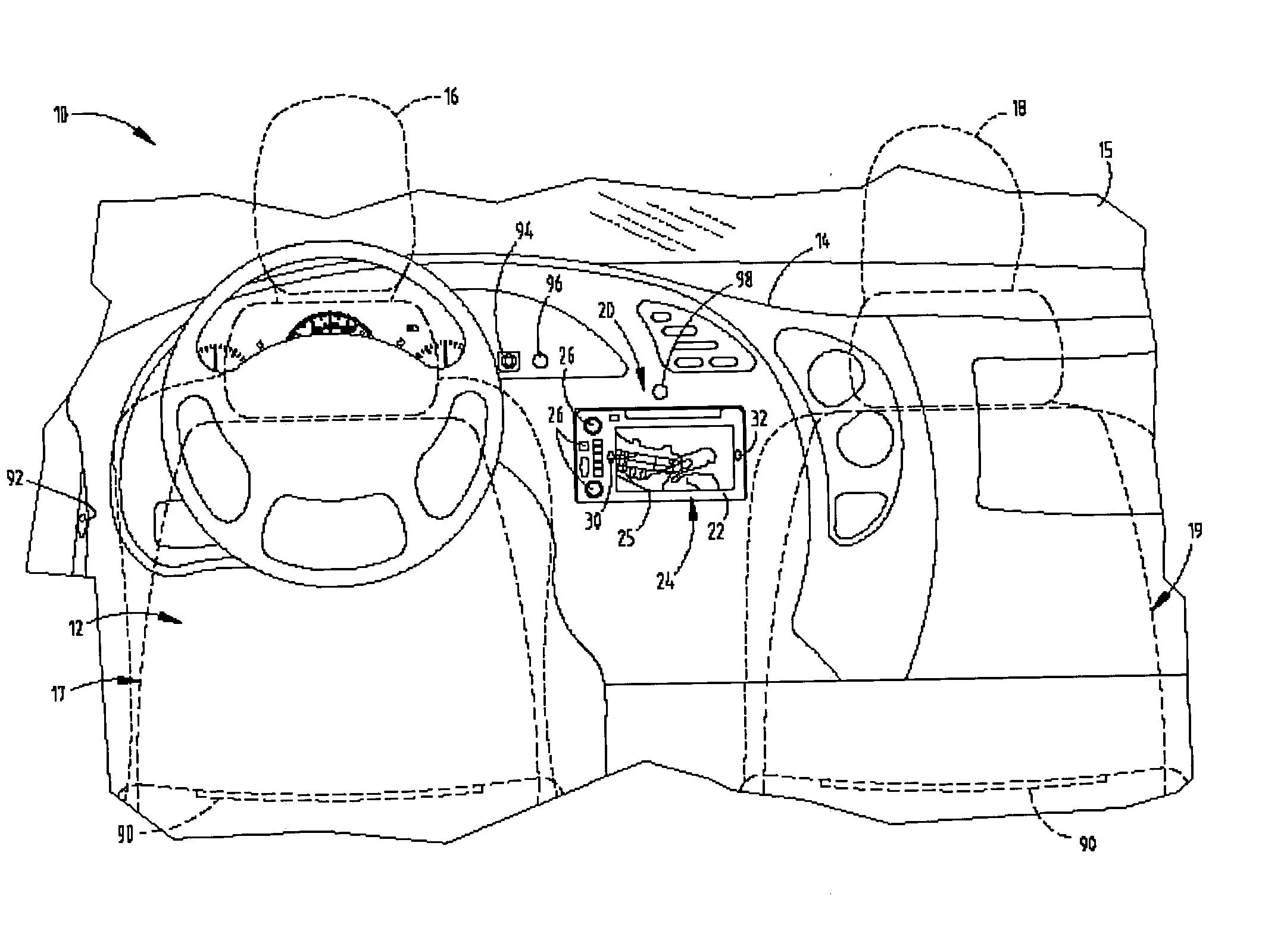 Display system having viewer distraction disable and method