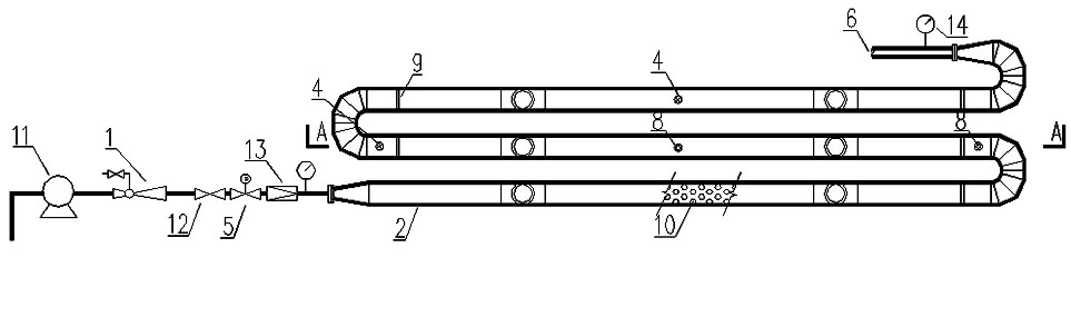 Pressure pipe type sewage treatment reactor