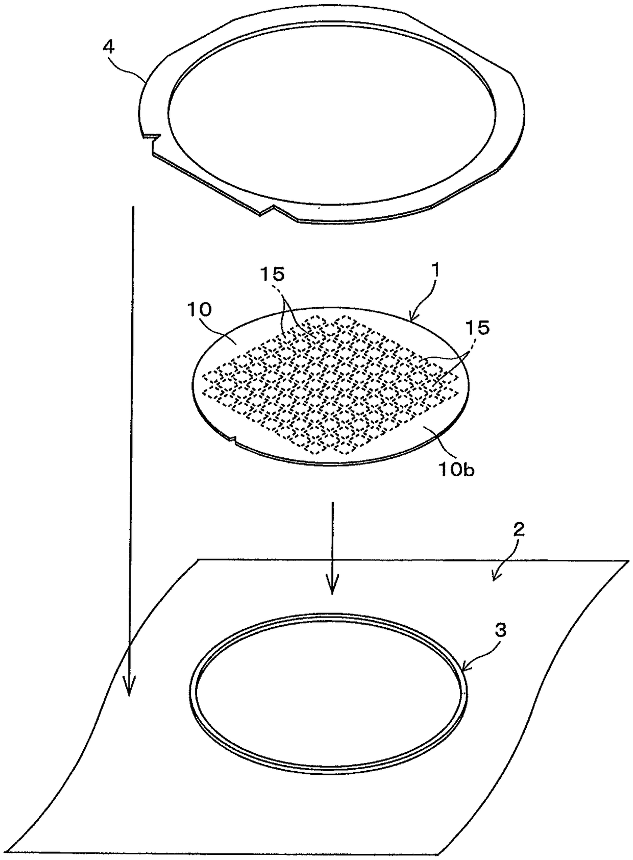 Laminated wafer processing method and adhesive sheet