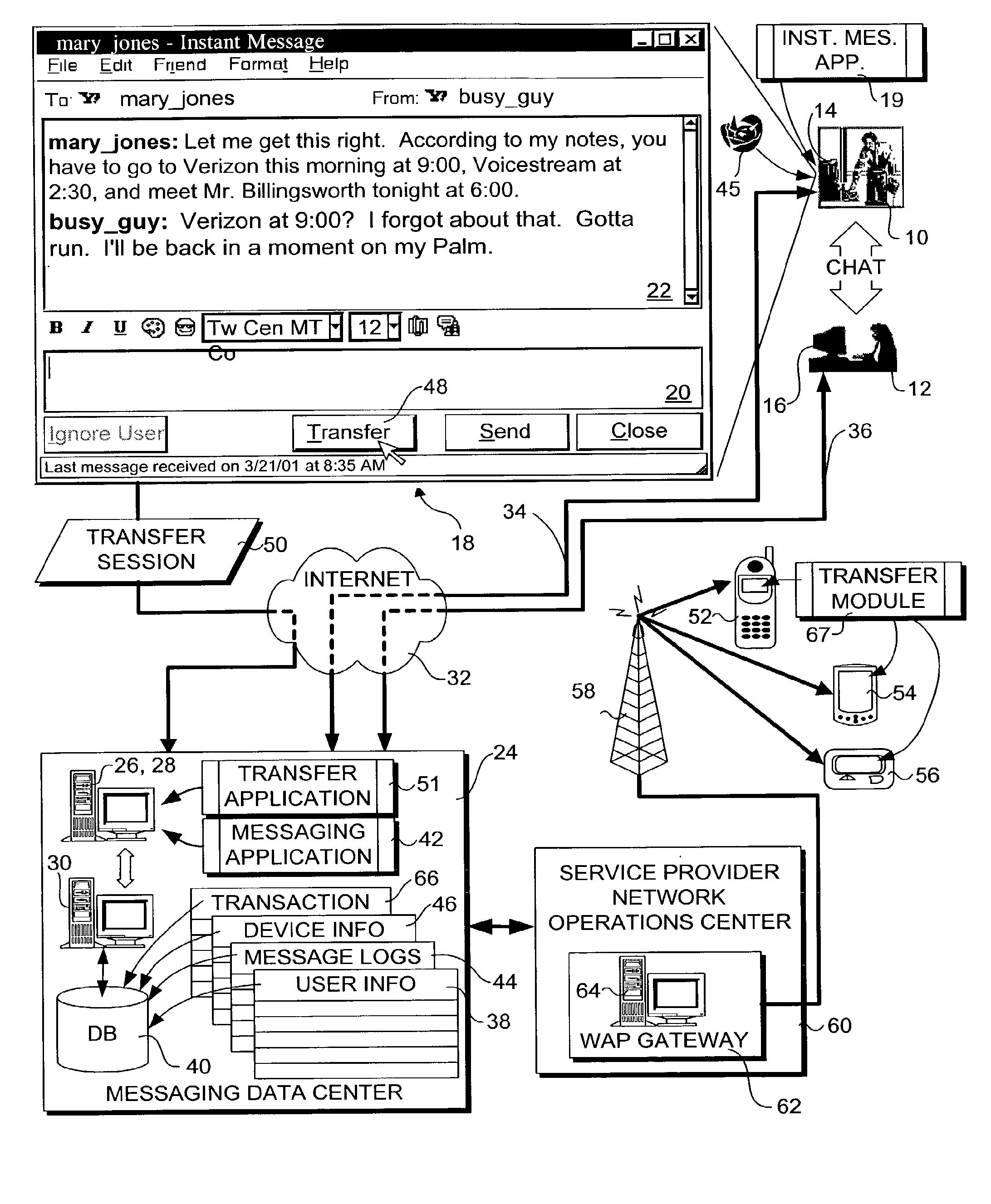 Transferring sessions between devices