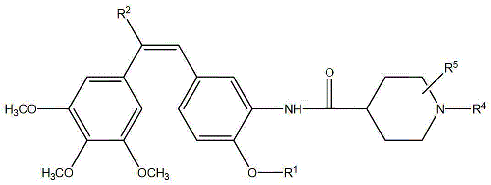 Synthesis of amino combretastatin derivative and application of amino combretastatin derivative as oral antitumour drug