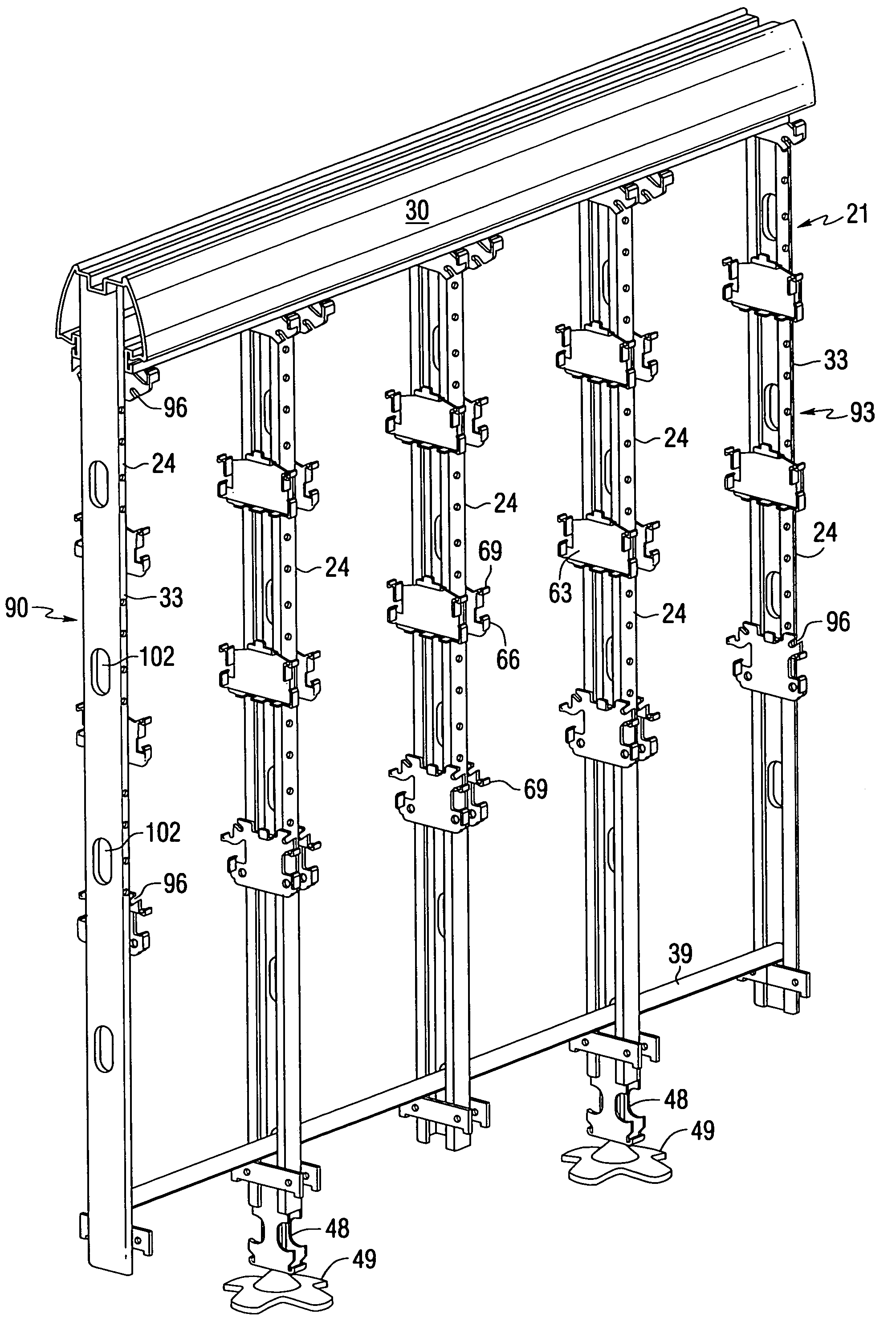 Hybrid office panel construction for a modular office furniture system