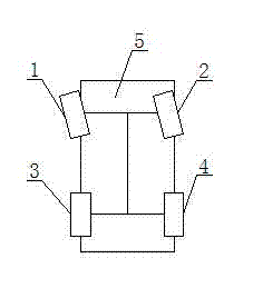 Twin-motor alternating-current driving system for electric fork-lift truck