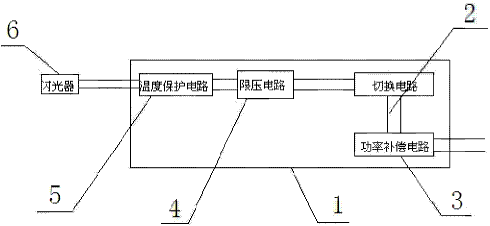 Power compensator for flasher and anti-explosion fire truck using power compensator