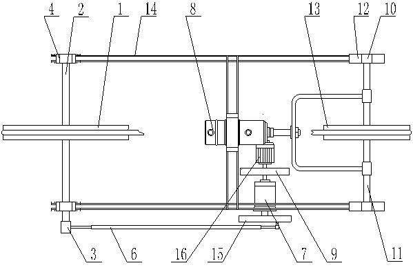 Bending fatigue test machine for steel wire rope in case of alternating load