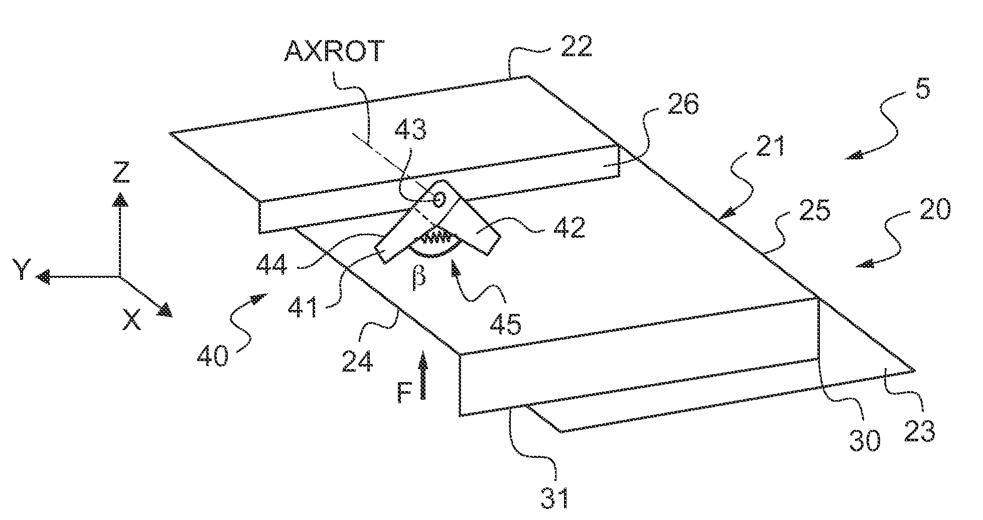 Device for protecting a rotorcraft against a pyramid-shaped structure for carrying a load