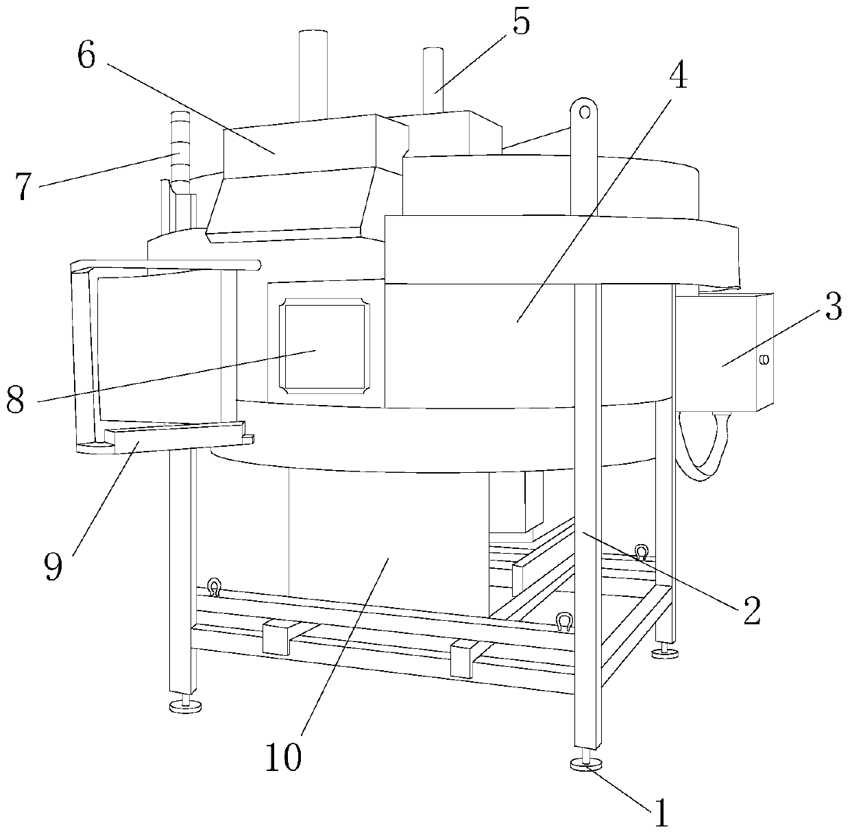 Energy-saving environment-friendly flue gas heat exchange device of metallurgic rotary hearth furnace