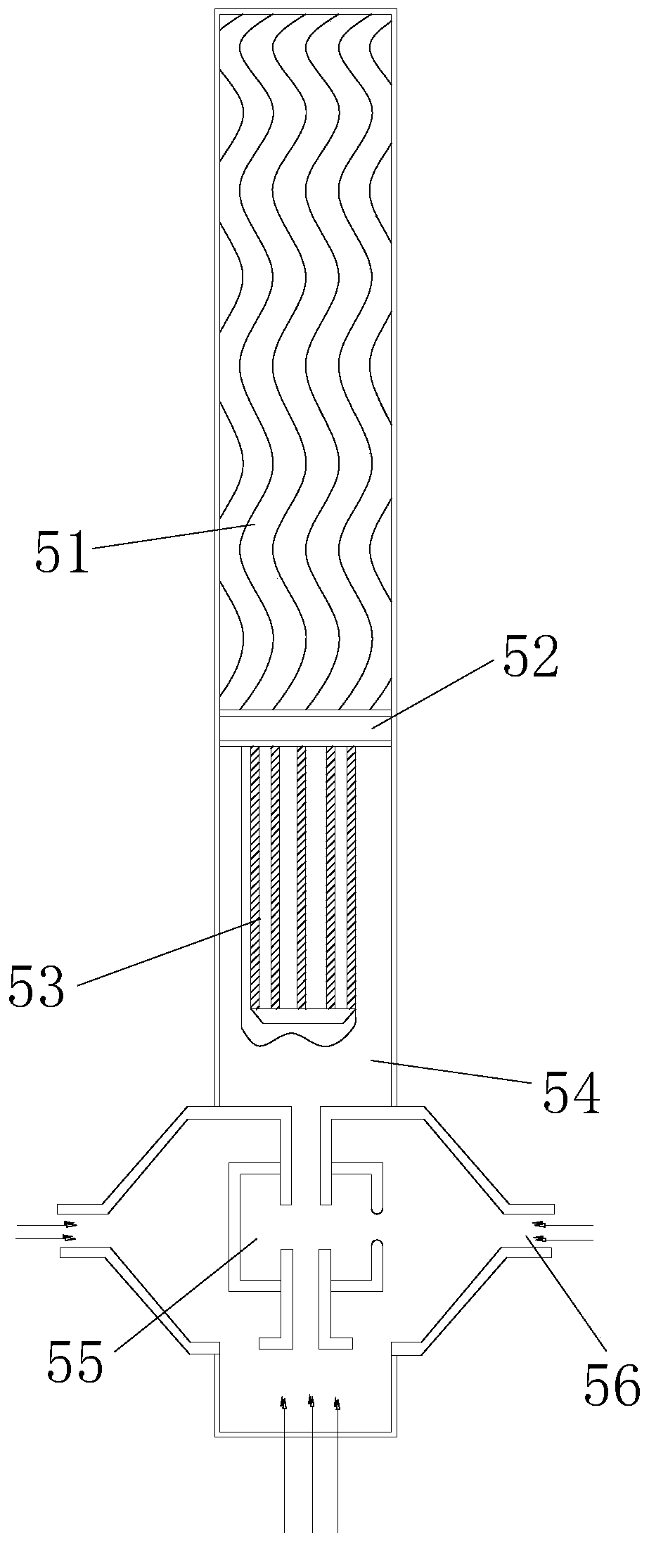 Energy-saving environment-friendly flue gas heat exchange device of metallurgic rotary hearth furnace