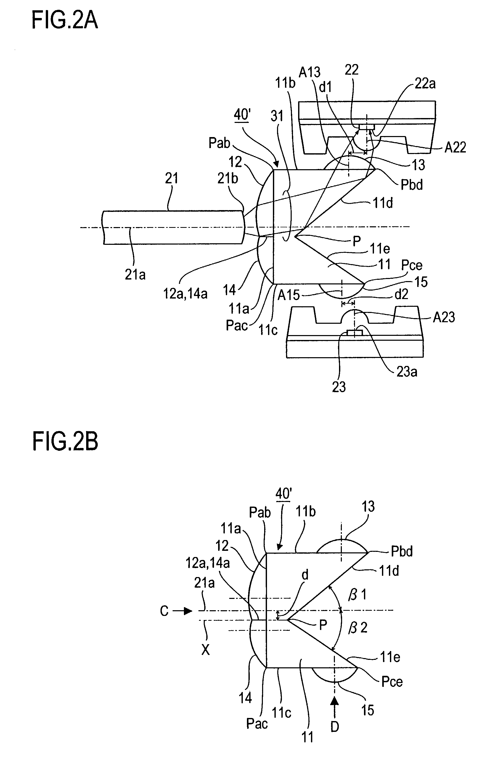 Optical component and optical transmitter-receiver for use in two-way optical communication