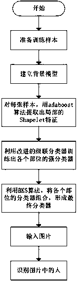 Pedestrian detection method for crossroad scene