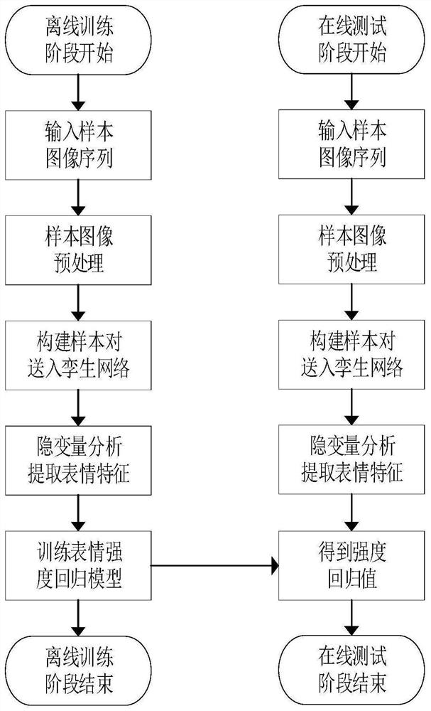 Human face expression intensity recognition method and system based on hidden variable analysis