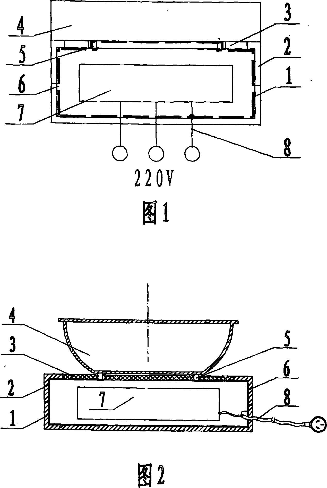 Radiation elimination device for electromagnetic furnace without radiation