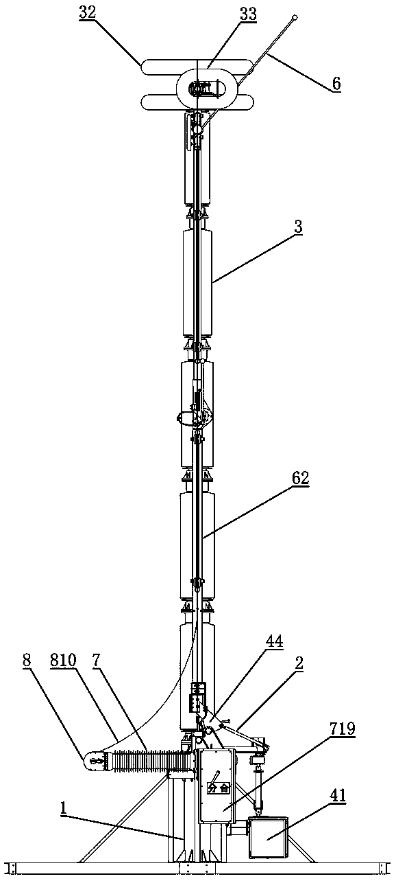 The main circuit and the arc extinguishing chamber are connected in parallel to open and close the ultra-high voltage grounding switch of the induced current