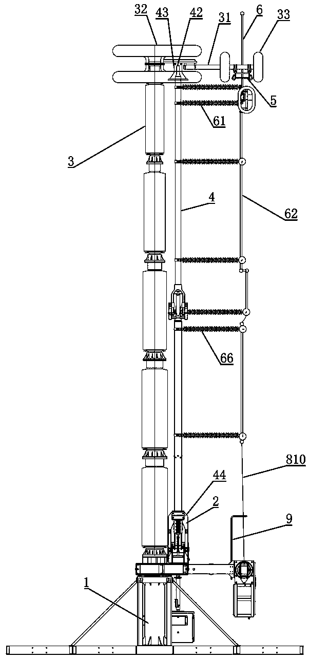 The main circuit and the arc extinguishing chamber are connected in parallel to open and close the ultra-high voltage grounding switch of the induced current