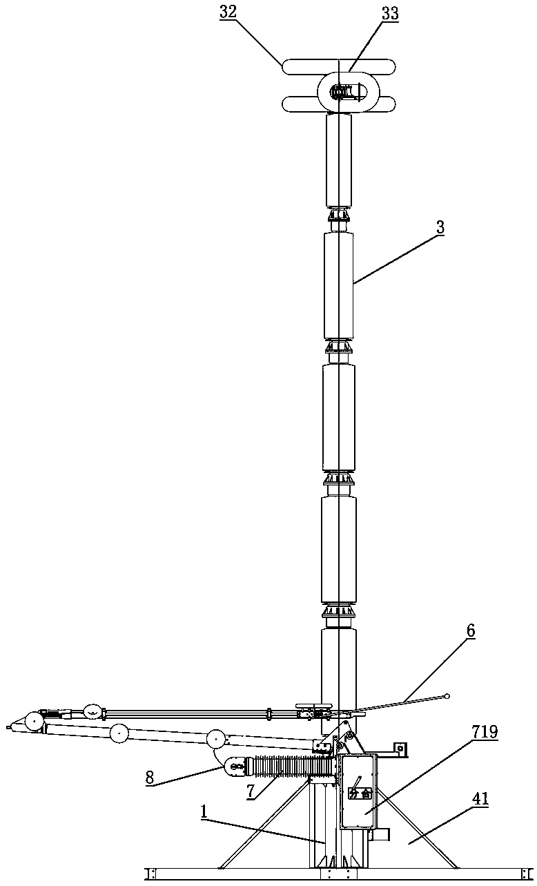 The main circuit and the arc extinguishing chamber are connected in parallel to open and close the ultra-high voltage grounding switch of the induced current