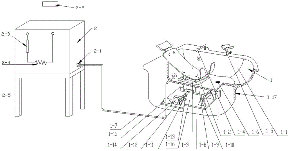 Water birth bed provided with shaking laying bed