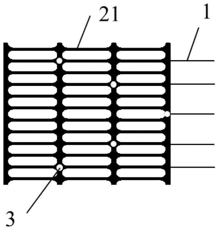 Geogrid strain measuring device and measuring method in model test