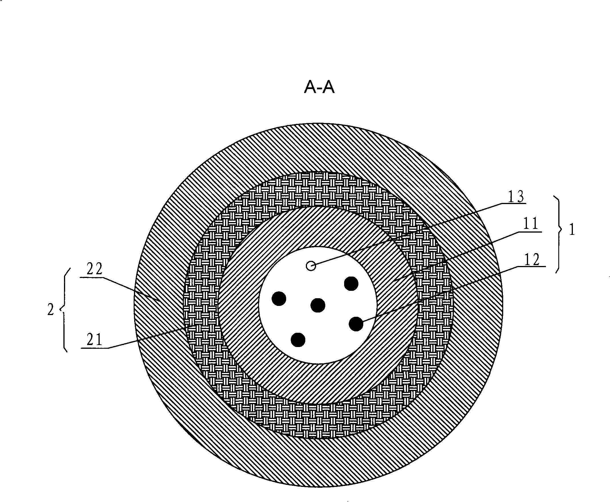 Center bundle tube-type sensing optical cable