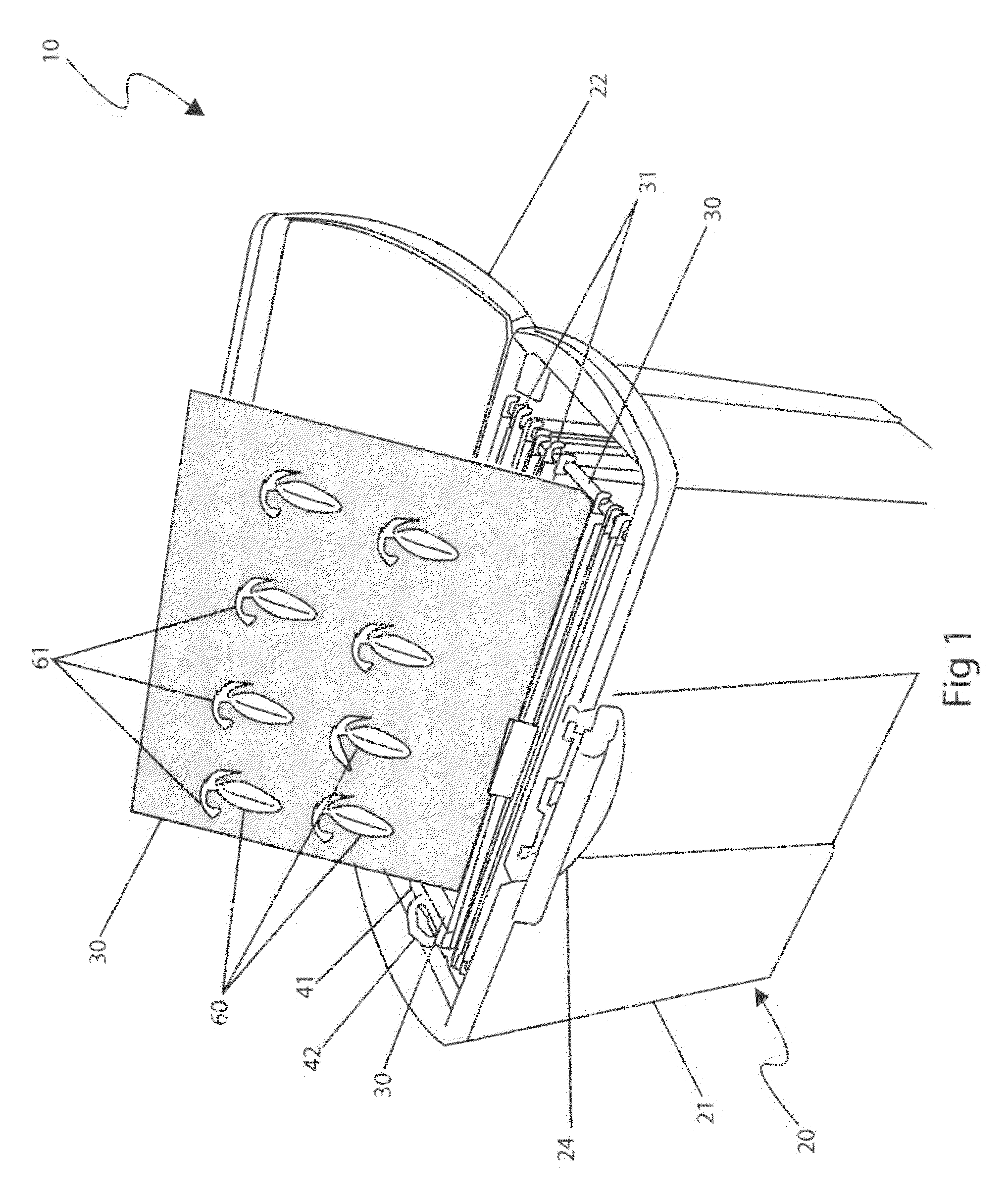 Fishing lure storage device and method of use thereof