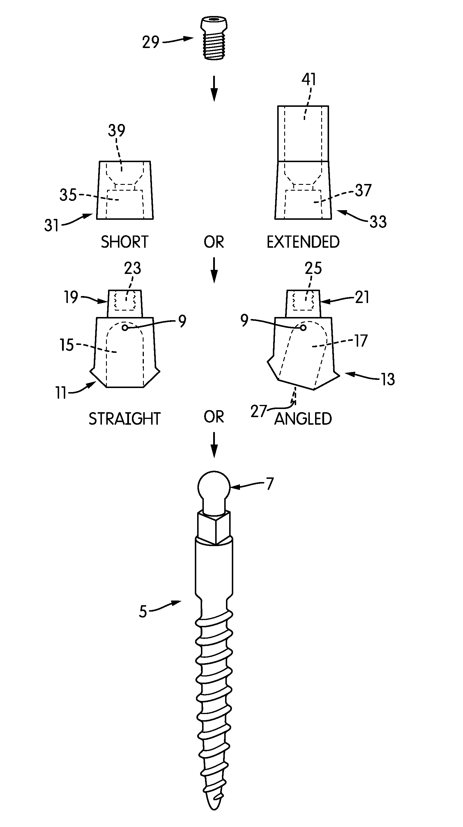 Conversion abutment for dental implants