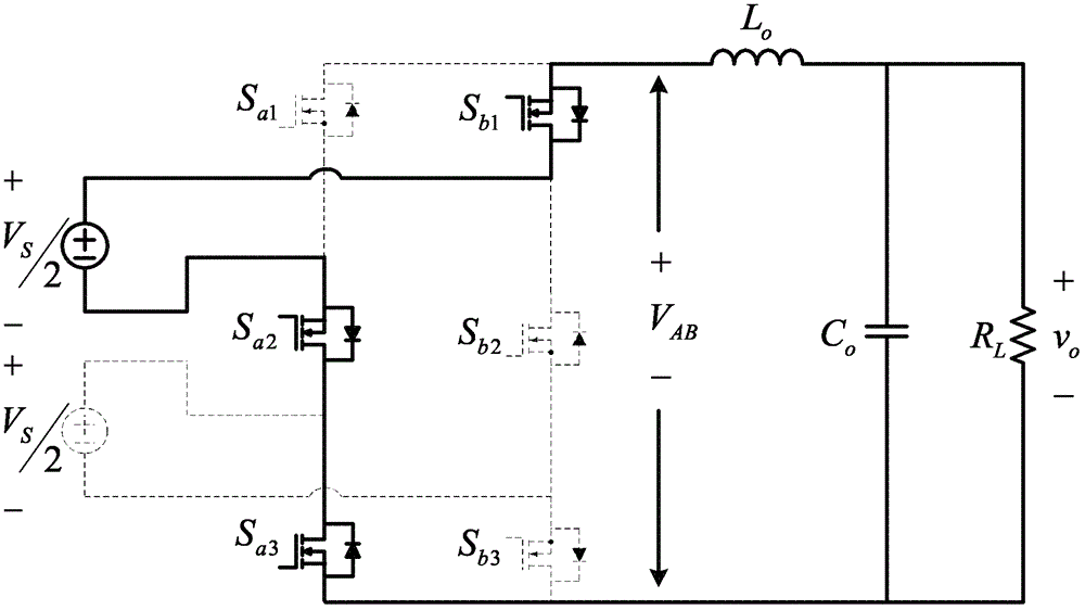 Simple Multi-stage DC-AC Converter Circuit Architecture