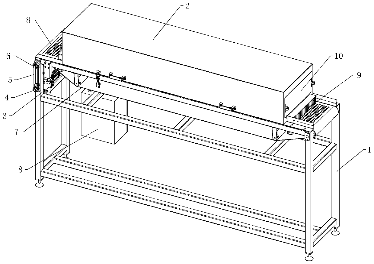 Sterilization and dust collection device for luggage production