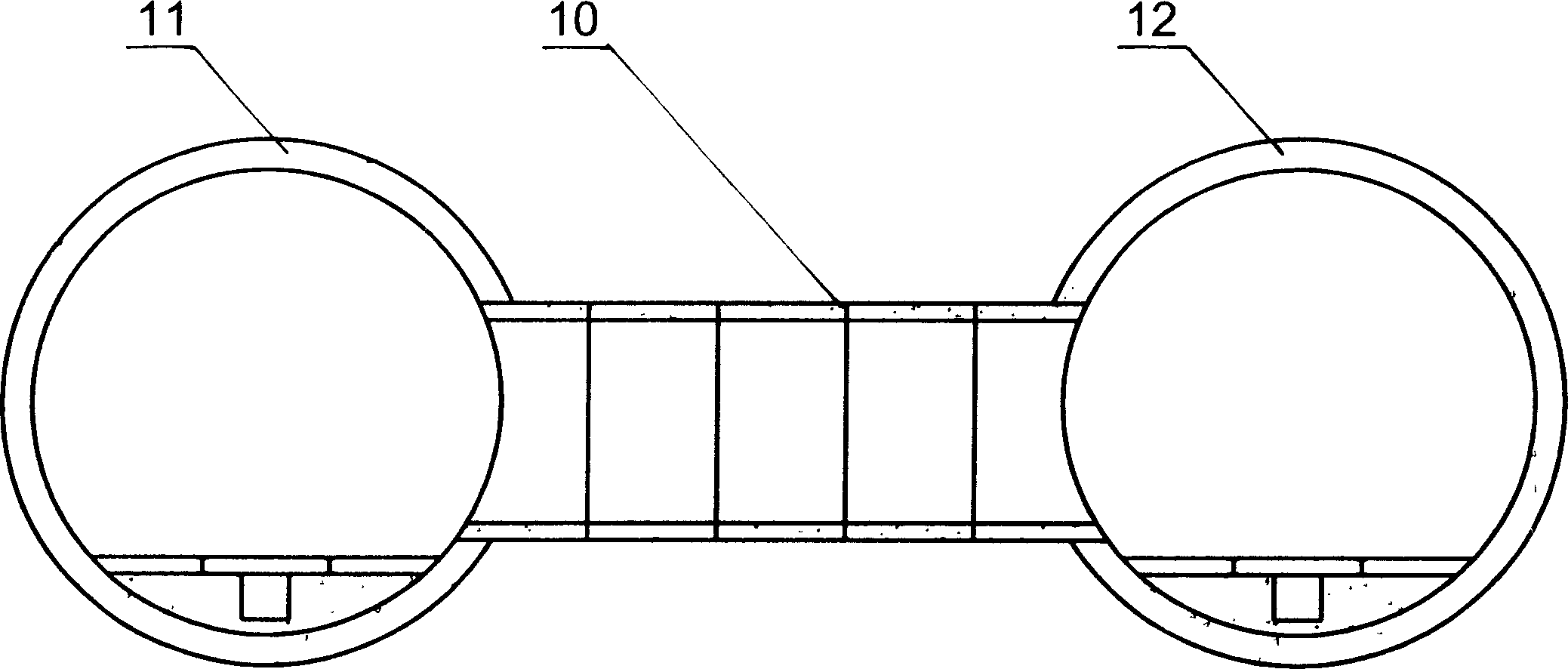 Construction method for tunnel contact passage in shield section of underground railway