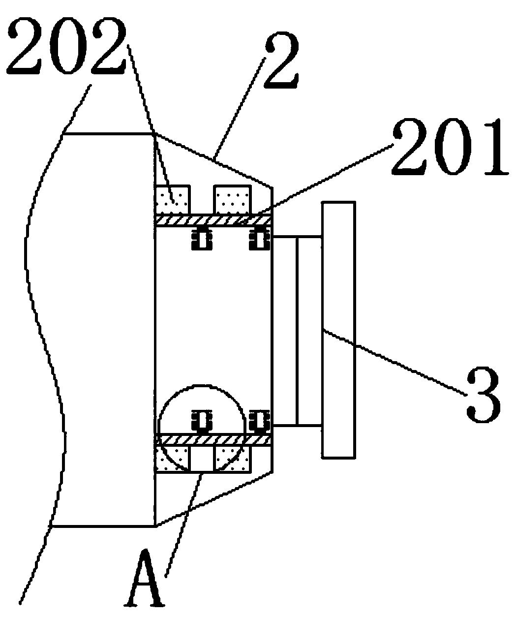 Sewage treater for screening water plants by using impact force of water current