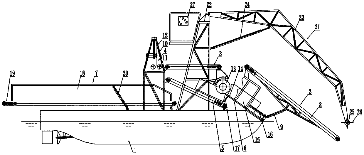 Automatic water surface floating object cleaning boat