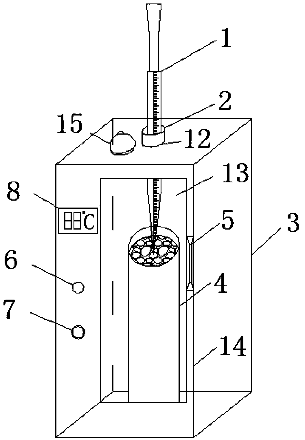 Cold supplement asphalt mixture low temperature working performance testing device and testing method