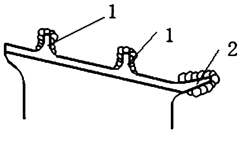 Method for repairing wear and cracks of blade crown and sealing teeth of blade