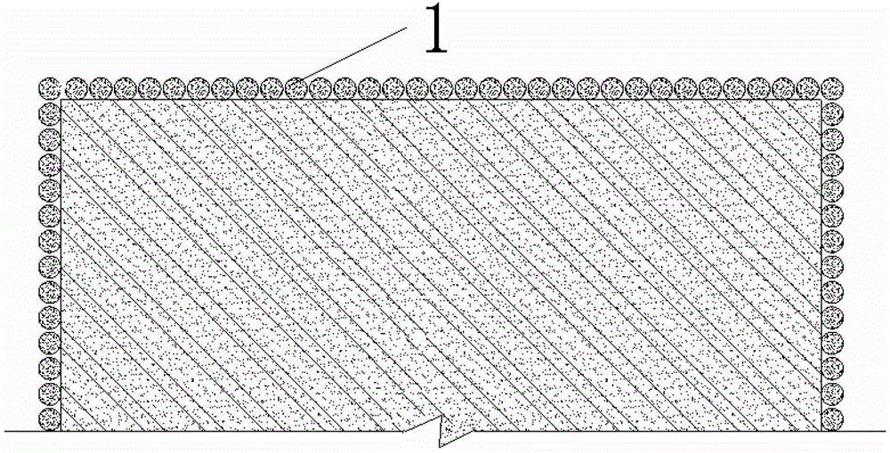 Soft soil area large area greening non-excavation implementing underground space construction method