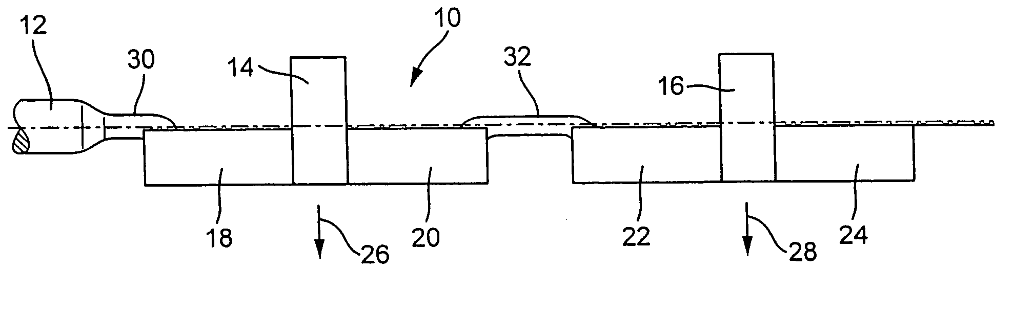 Balance shaft for a multicylinder in-line engine