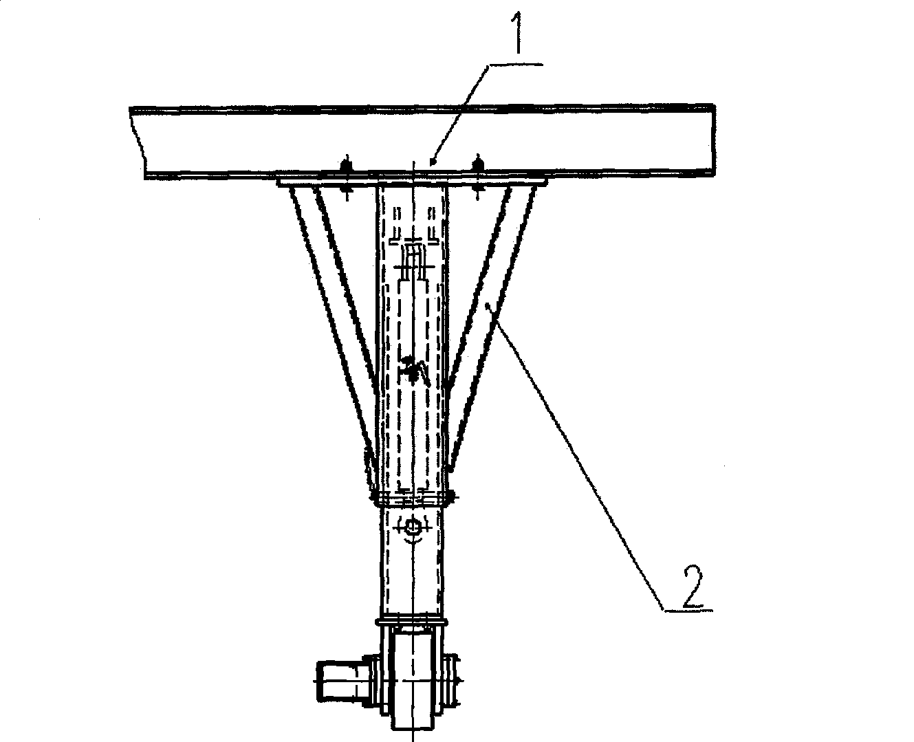 Odometer device for laying rails work-vehicle