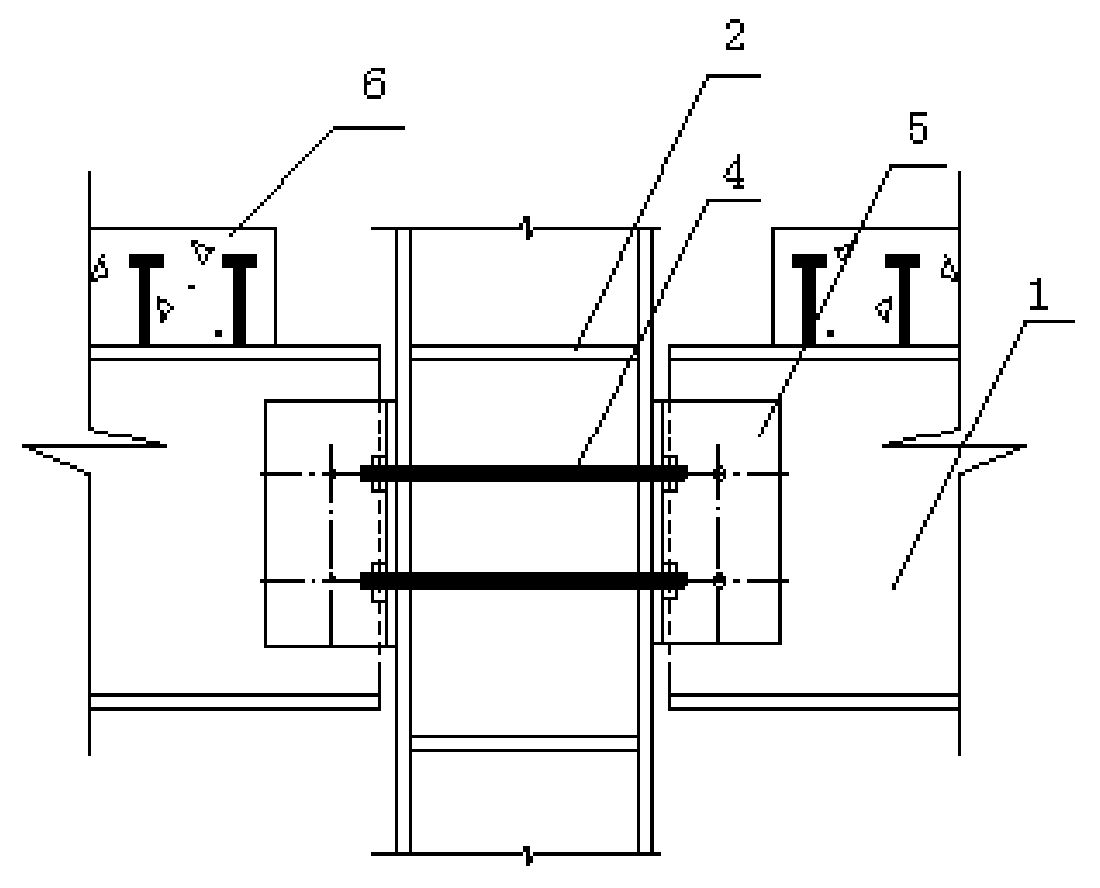 Connecting structure of beam column nodes and construction method thereof