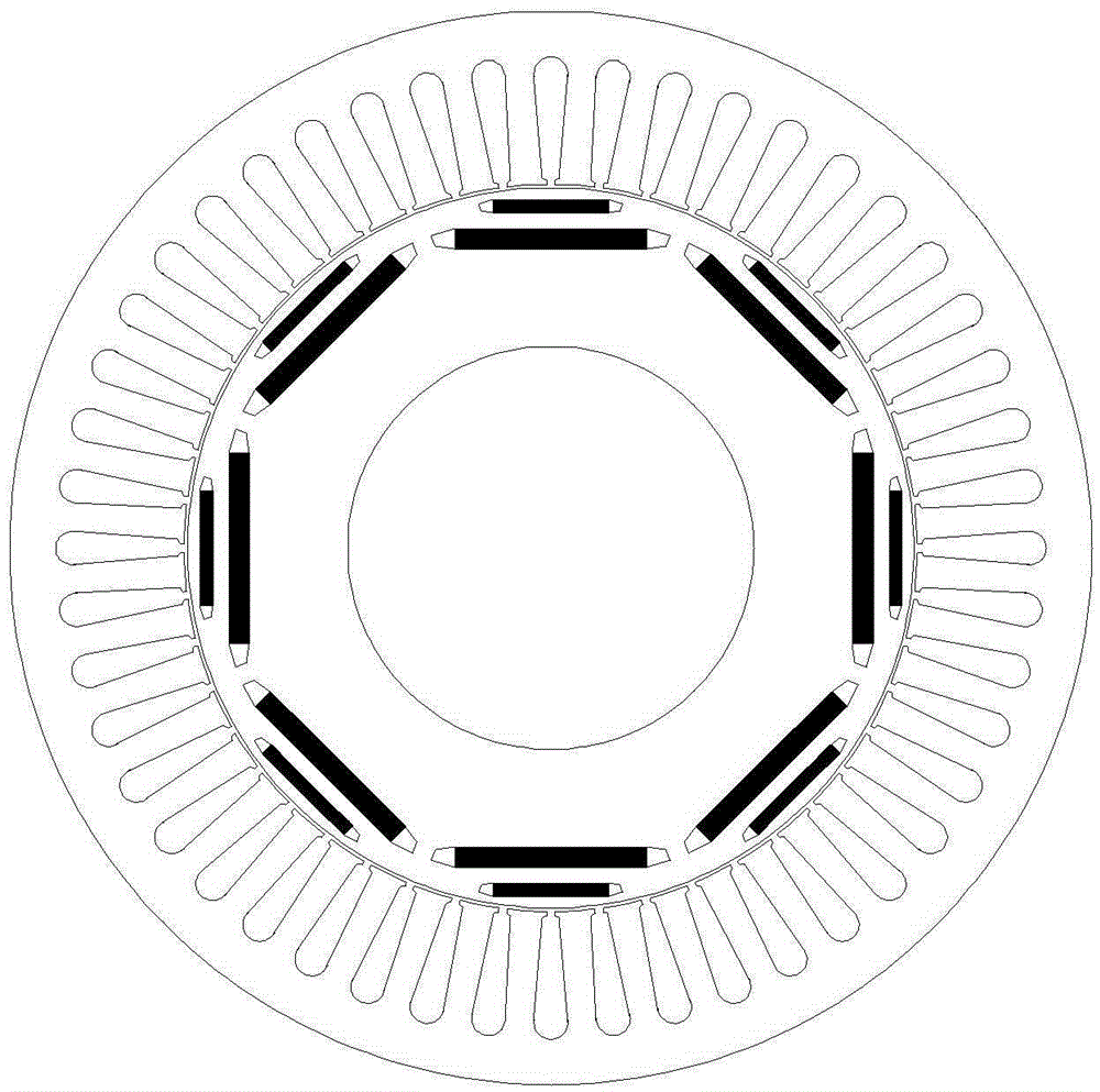 Combined magnetic pole type built-in radial linear permanent magnet synchronous motor