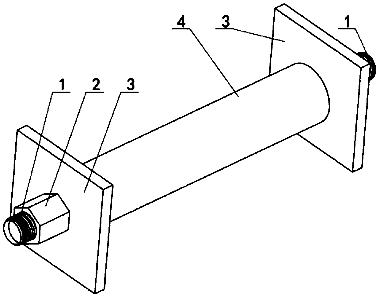 Aluminum alloy formwork system reserved climbing frame hole pre-embedding device