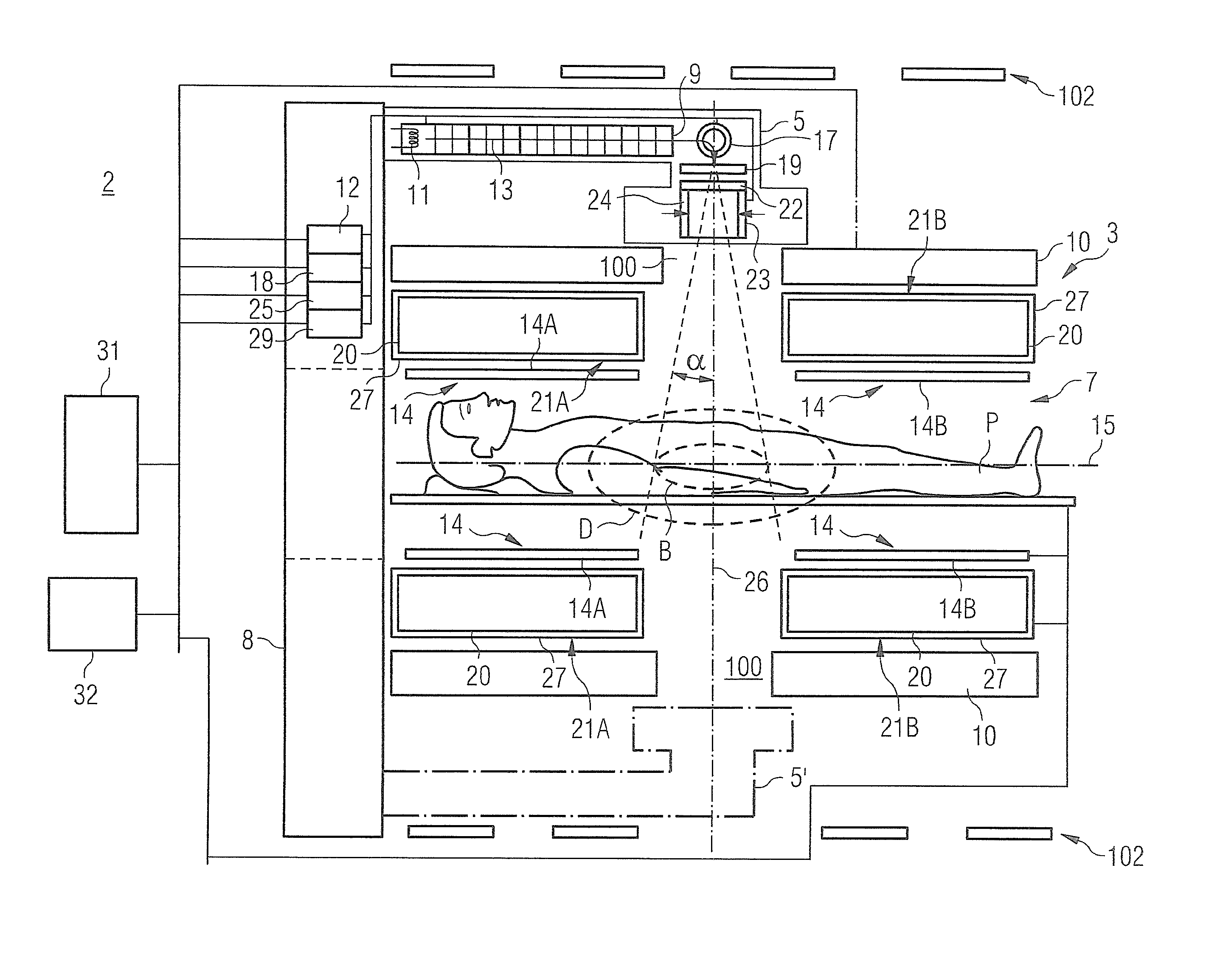 Combined MRI and radiation therapy system