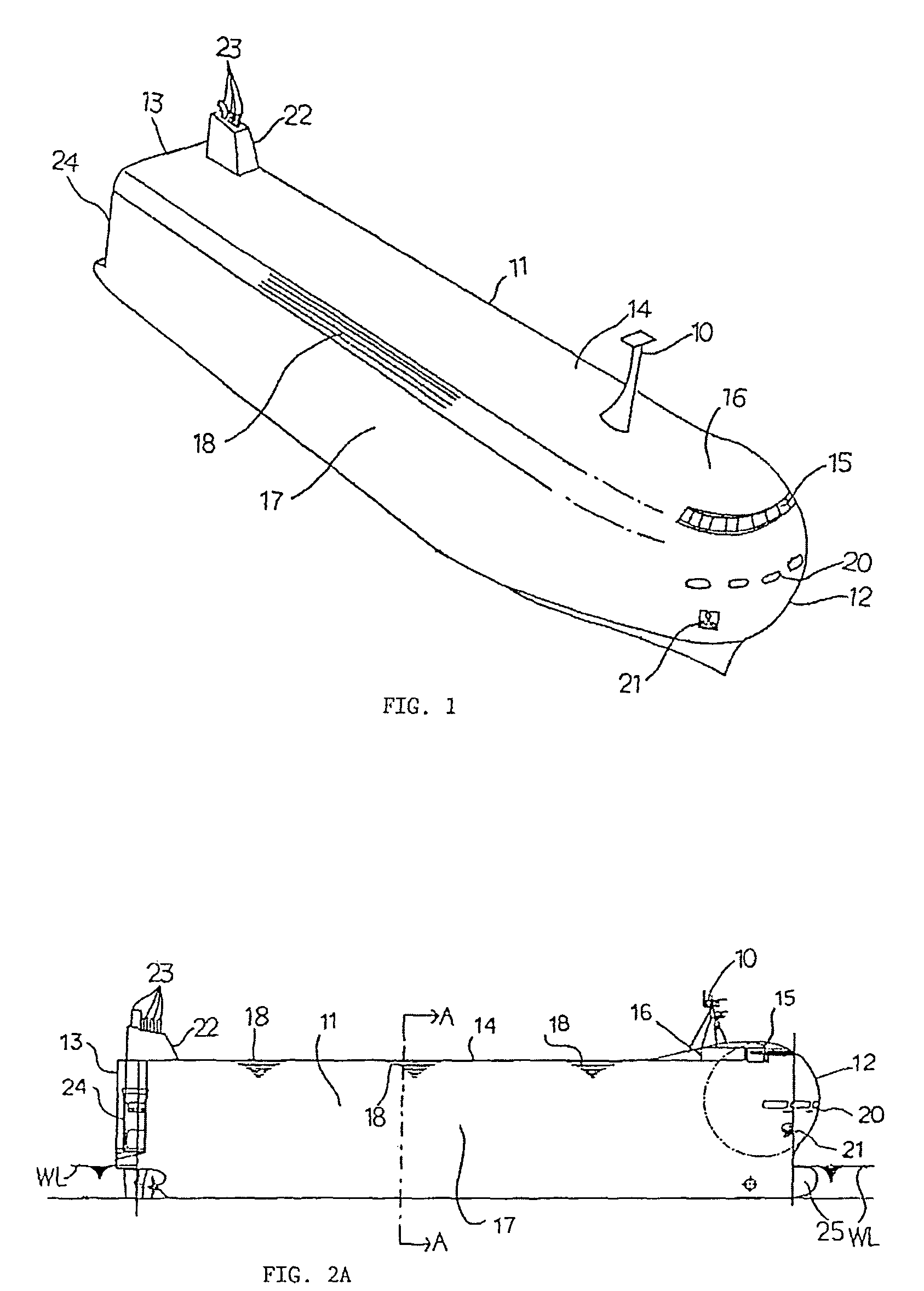 Low-fuel-consumption transport ship