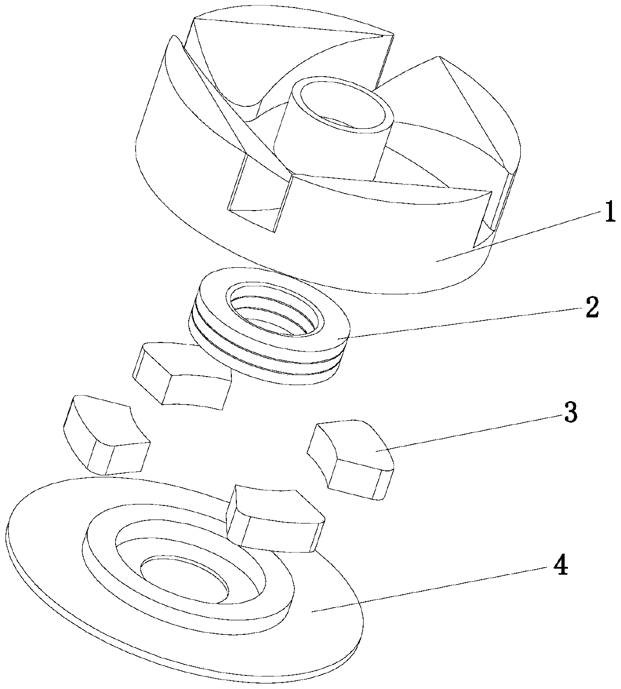 Automatic assembling process for centrifugal blood pump rotor