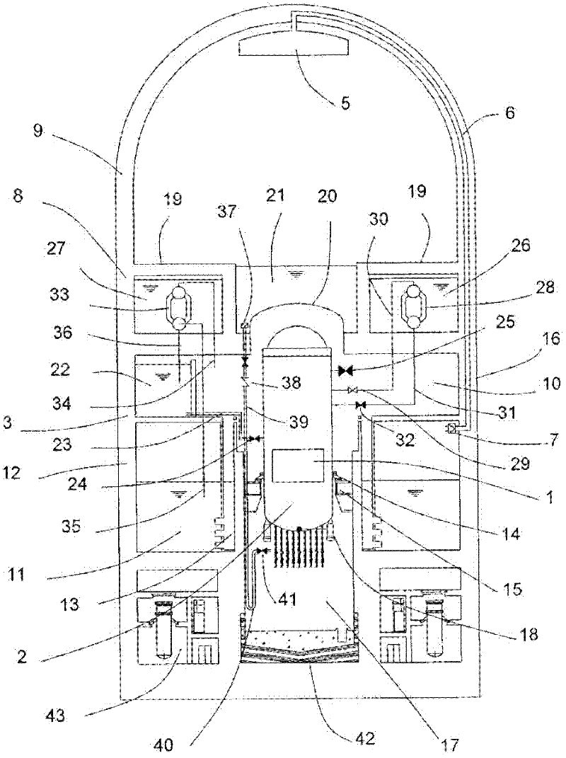 Nuclear reactor containment vessel and nuclear power plant using same