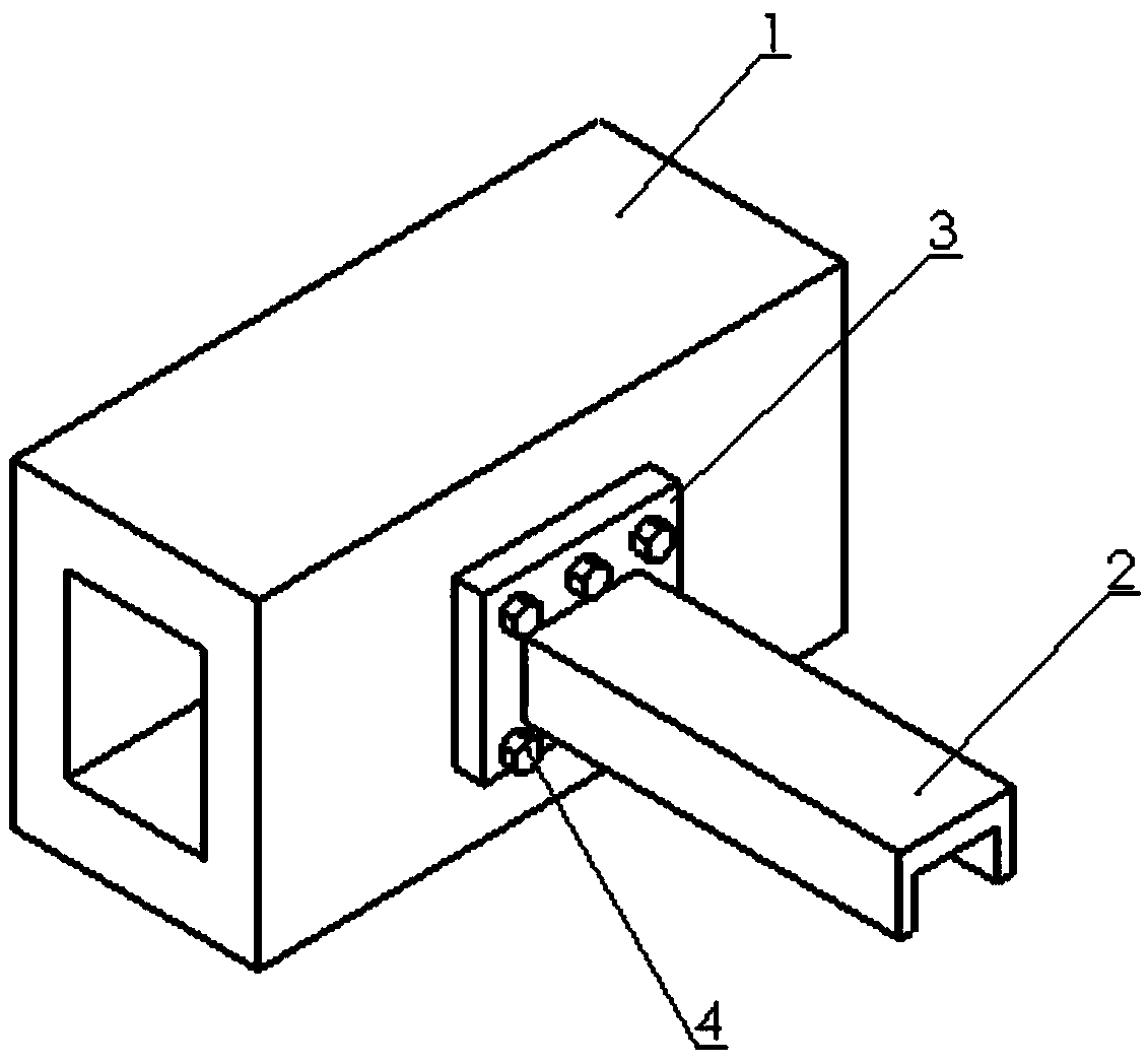 Connection structure of concrete steel column and profile steel