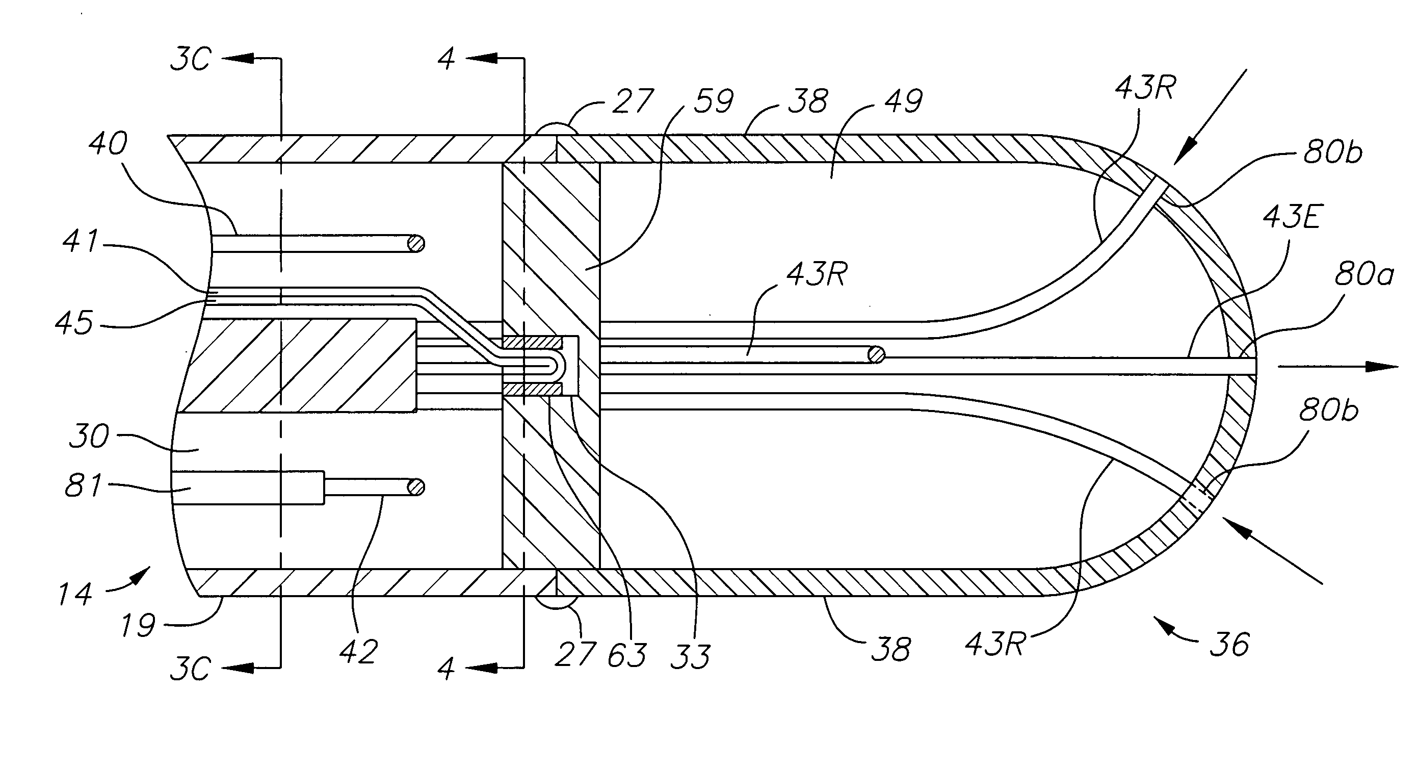 Catheter with multi port tip for optical lesion evaluation