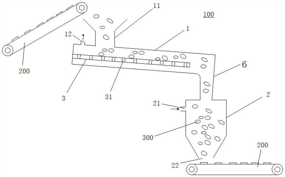 Pretreatment device for preparing colloidal particles by using waste tire rubber blocks