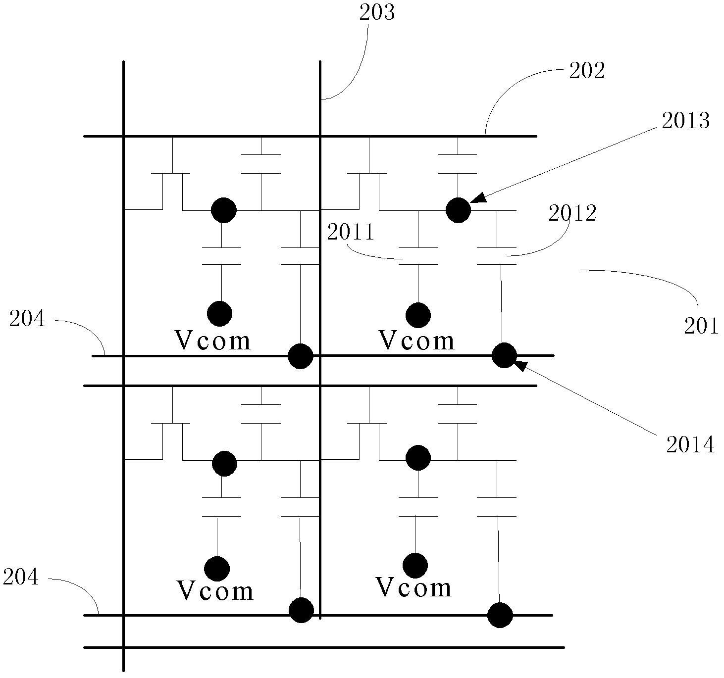 Liquid crystal display panel and its voltage control method