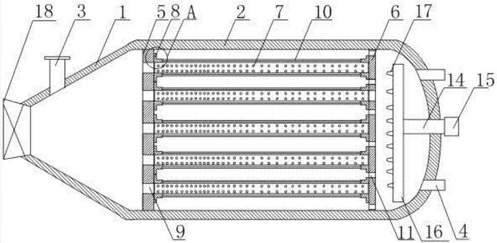 Decomposing titanium liquor purification method and filter for same