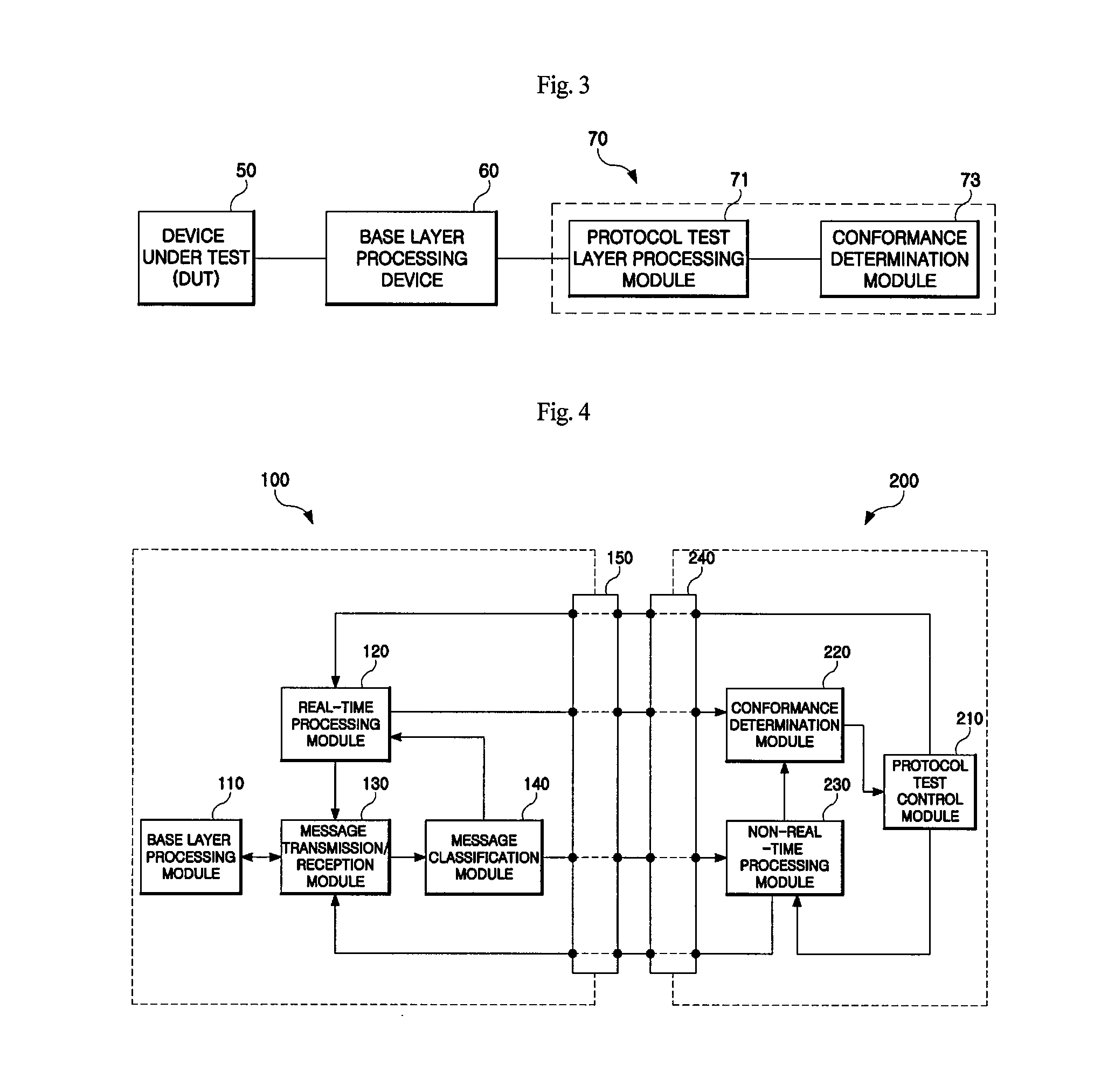 Dual processing system capable of ensuring real-time processing in protocol conformance test