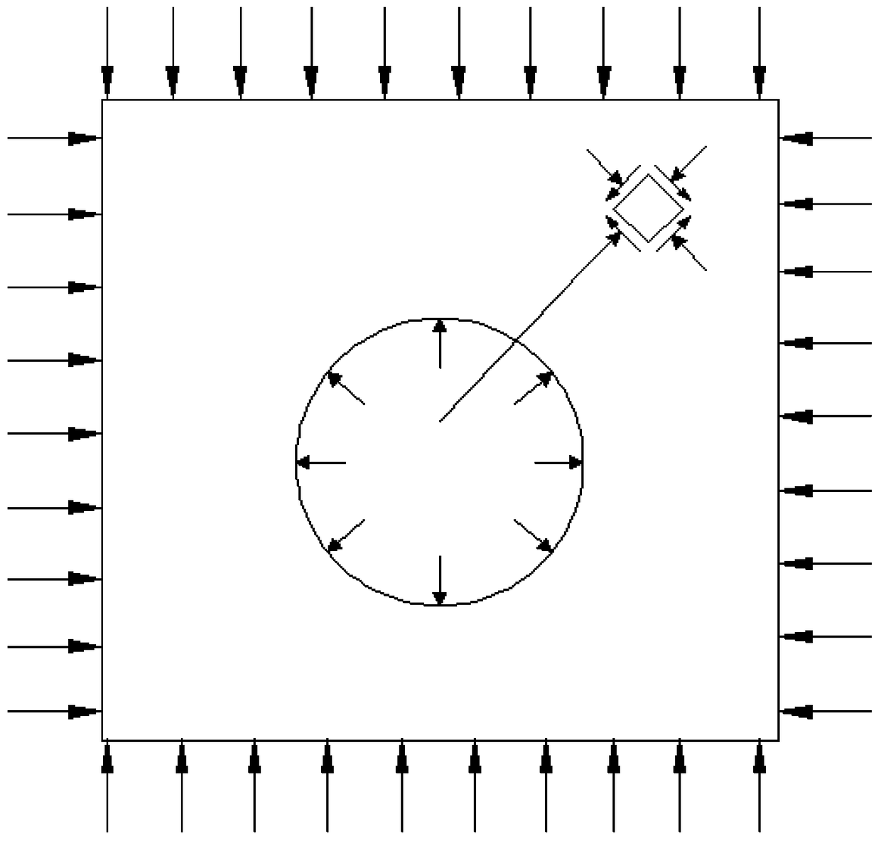 Device and method for constructing fine stress field by precise principal stress