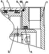 Air cylinder with end cover sealing structure