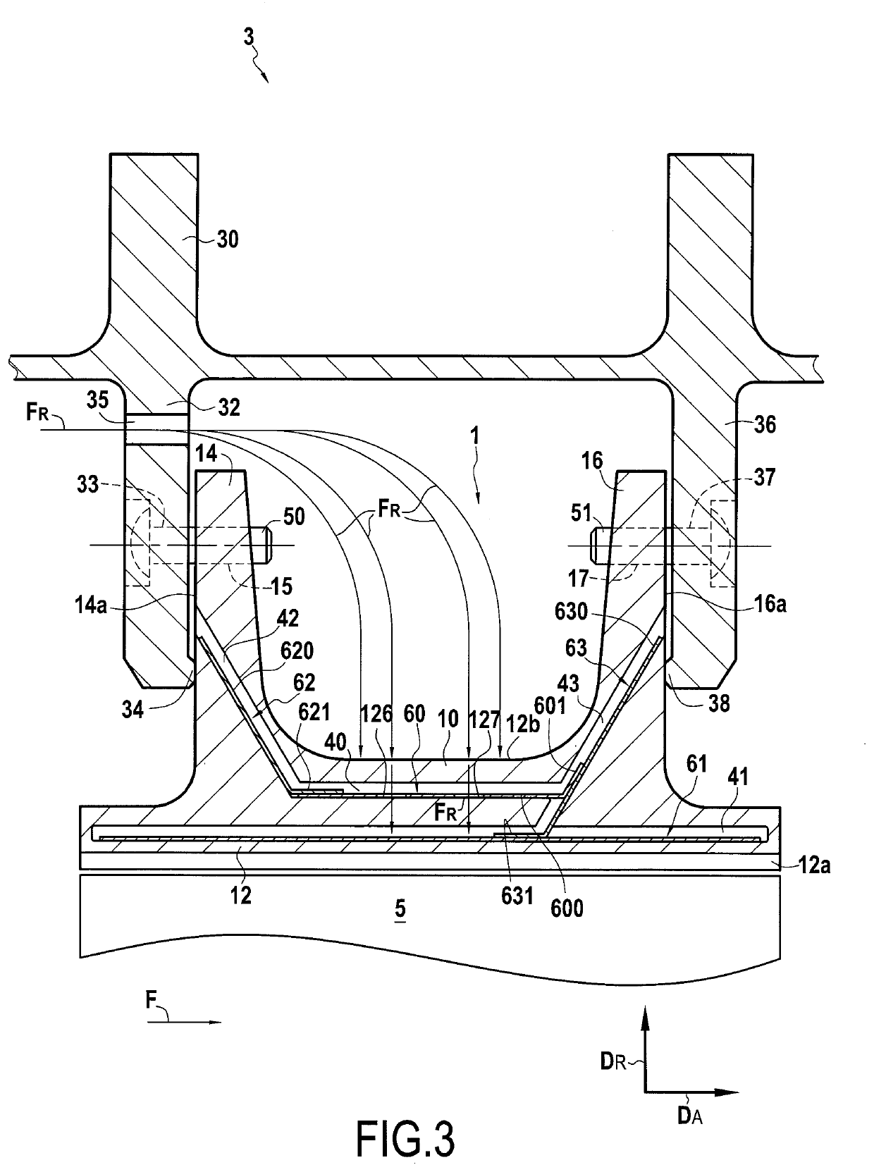 Turbine ring assembly with inter-sector sealing